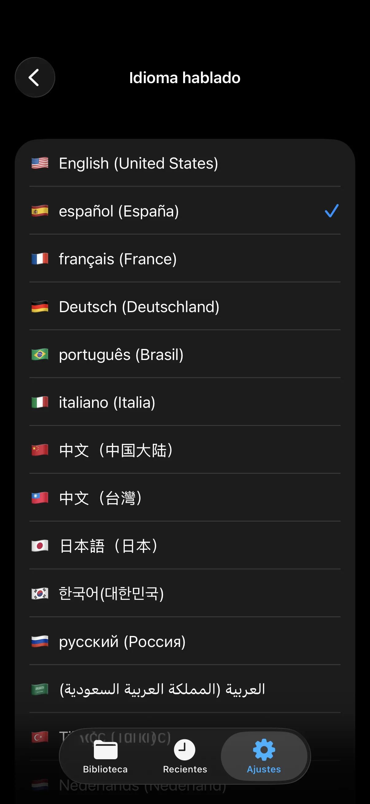 15 idiomas hablados en este iPhone.